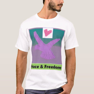 O t-shirt dos homens da imprensa da paz & da
