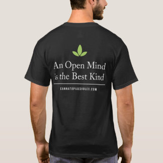 O t-shirt dos homens da mente aberta de Cannatopia