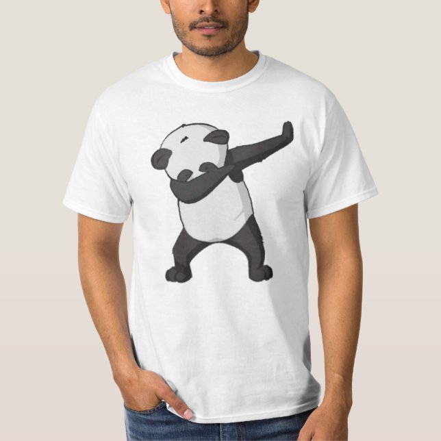 O t-shirt dos homens da solha da panda (Frente)