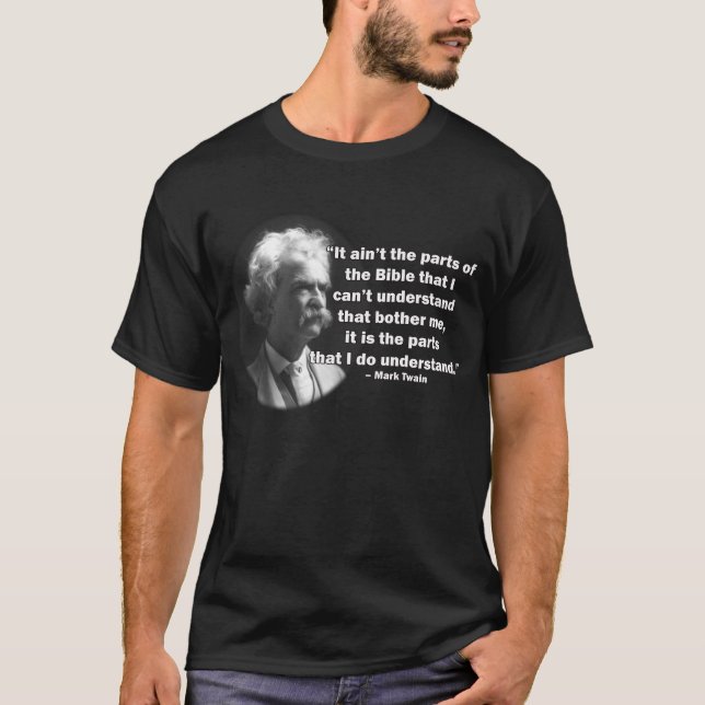 O t-shirt dos homens das citações de Mark Twain (Frente)