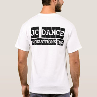 O t-shirt dos homens das produções da dança de JC
