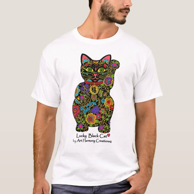 O t-shirt dos homens de Maneki Neko (Frente)