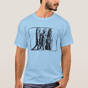 O t-shirt dos homens de Meerkat - carvão vegetal