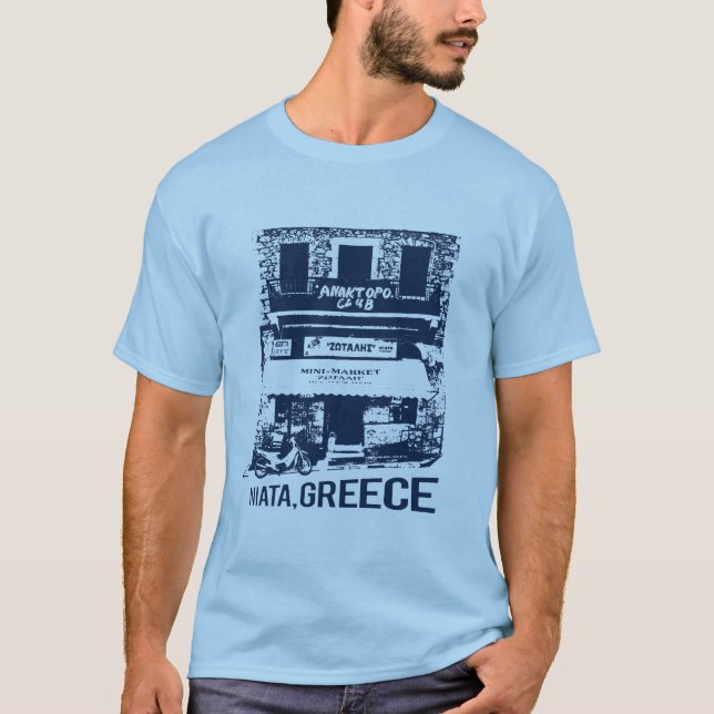 O t-shirt dos homens de Niata Zotali (luz - azul) (Frente)