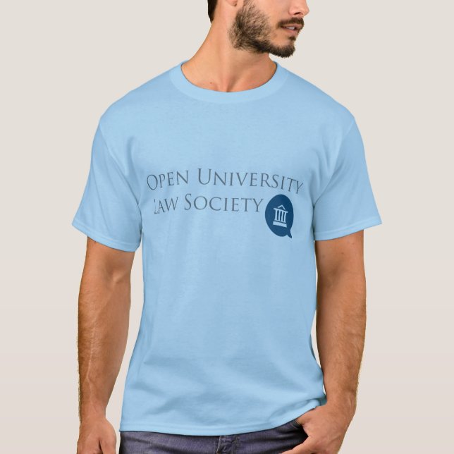 O t-shirt dos homens de OULS (azul) (Frente)