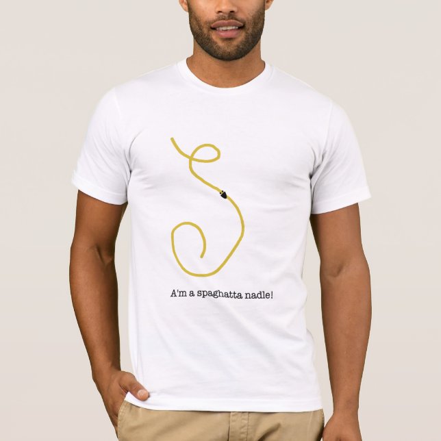 O t-shirt dos homens de Spaghatta Nadle! (Frente)