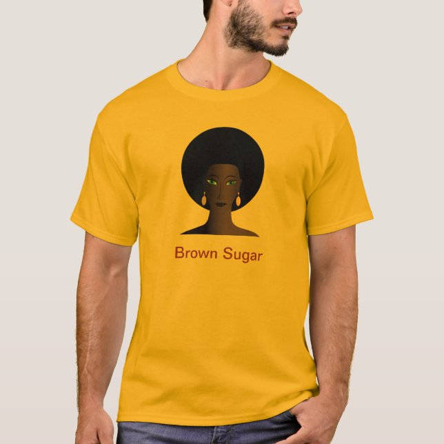 O t-shirt dos homens do açúcar mascavado (Frente)