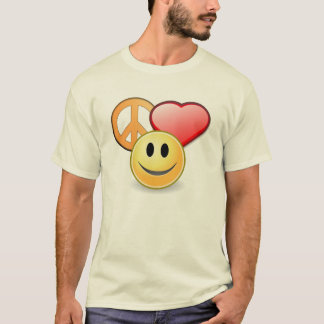 O t-shirt dos homens do amor e da felicidade da