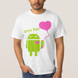 O t-shirt dos homens do Android