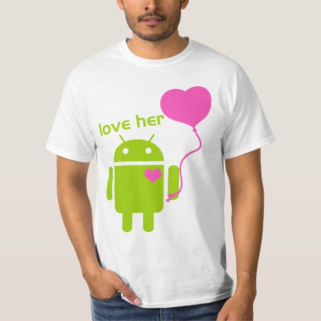 O t-shirt dos homens do Android (Frente)