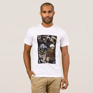 O t-shirt dos homens do beijo do sangue com o