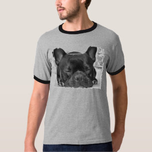 O t-shirt dos homens do buldogue francês