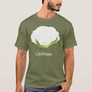 O t-shirt dos homens do caráter   da couve-flor