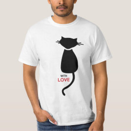 O t-shirt dos homens do casal do gatinho do gato