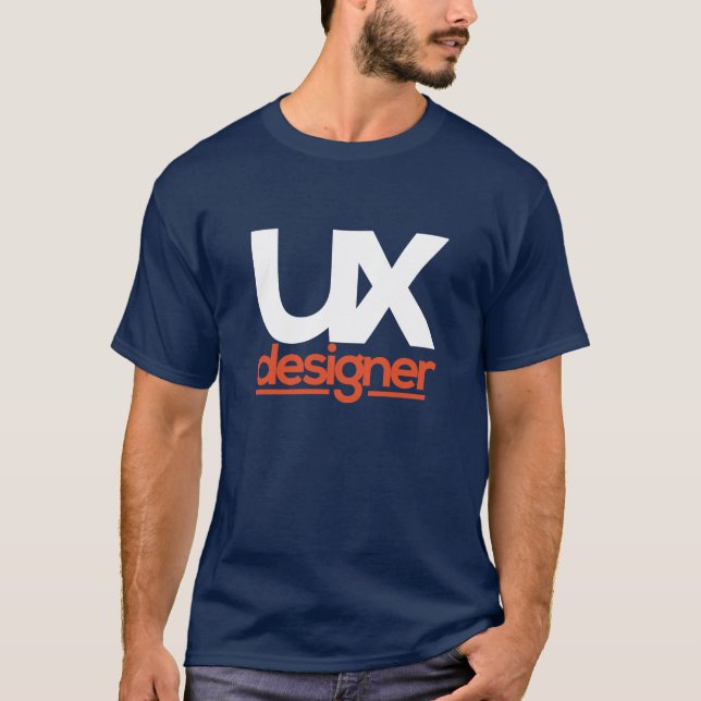 O t-shirt dos homens do desenhista de UX (Frente)