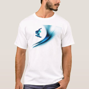 O t-shirt dos homens do design do Snowboard