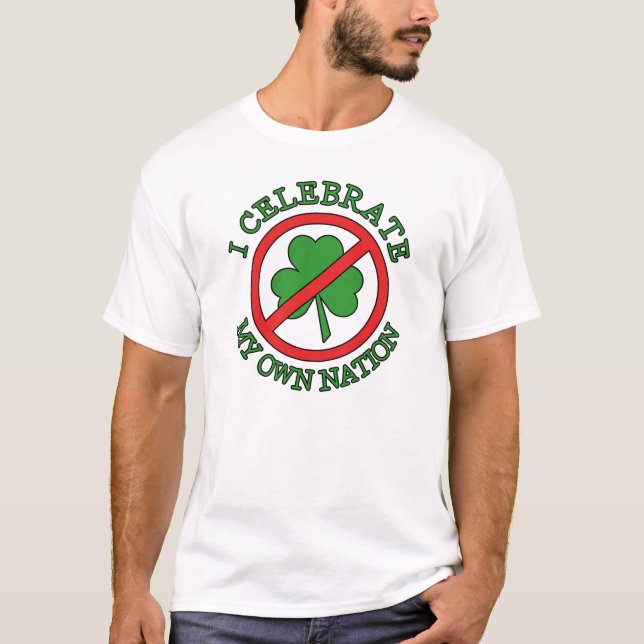 O t-shirt dos homens do dia 3xl de anti St Patrick (Frente)