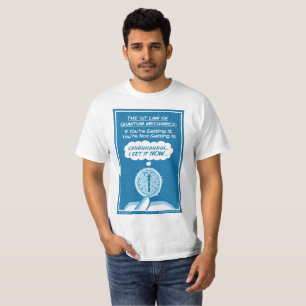 O t-shirt dos homens do dilema do quantum
