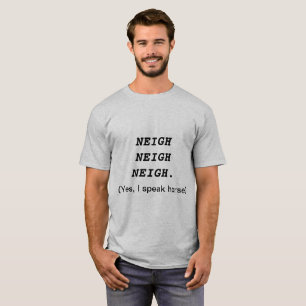O t-shirt dos homens do humor do cavalo