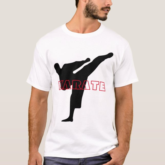 O t-shirt dos homens do karaté (Frente)