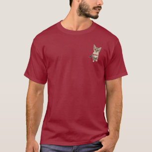 o t-shirt dos homens do longsleeve do gatinho do