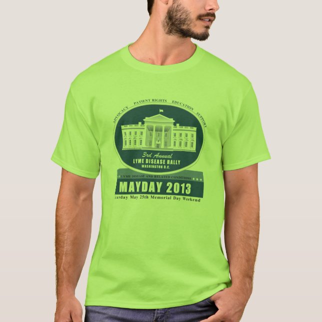 O t-shirt dos homens do MayDay (Frente)