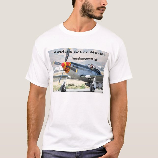 O t-shirt dos homens do mustang P-51 (Frente)