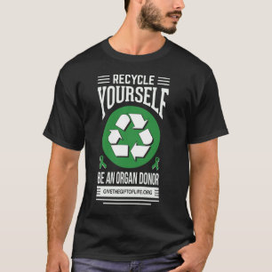 O t-shirt dos homens do reciclar você mesmo
