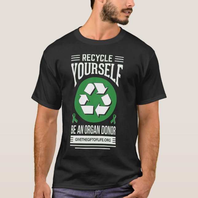 O t-shirt dos homens do reciclar você mesmo (Frente)