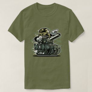 O t-shirt dos homens do tanque da guerra
