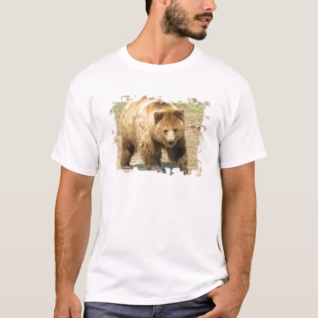 O t-shirt dos homens do urso de urso (Frente)