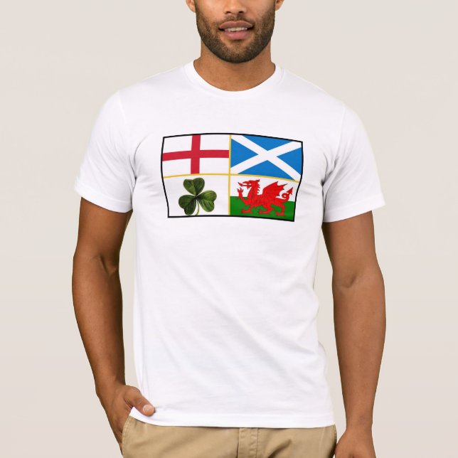 O t-shirt dos homens (Inglaterra, Scotland, (Frente)