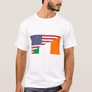 O t-shirt dos homens irlandeses da bandeira
