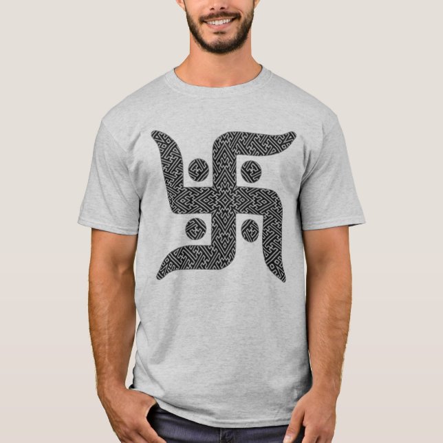 O t-shirt dos homens Jain da suástica (Frente)