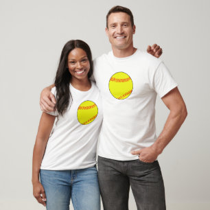 O t-shirt dos homens lisos e simples do softball