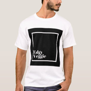 O t-shirt dos homens nervosos do vegetariano