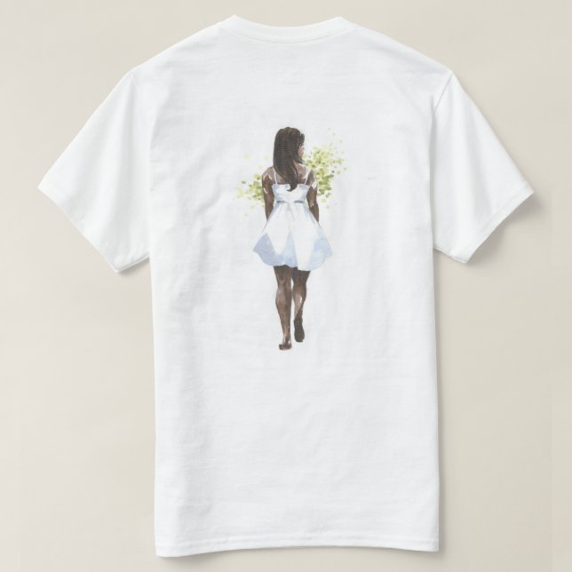 O t-shirt dos homens queridos de sentimento (Verso do Design)