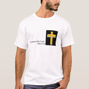 O t-shirt dos homens transversais cristãos do