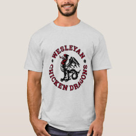 O t-shirt dos homens Wesleyan dos dragões da