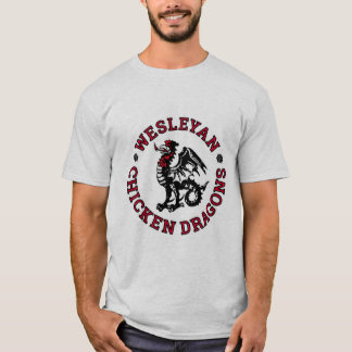 O t-shirt dos homens Wesleyan dos dragões da
