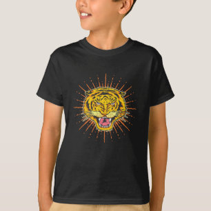 O t-shirt dos miúdos bonitos do tigre