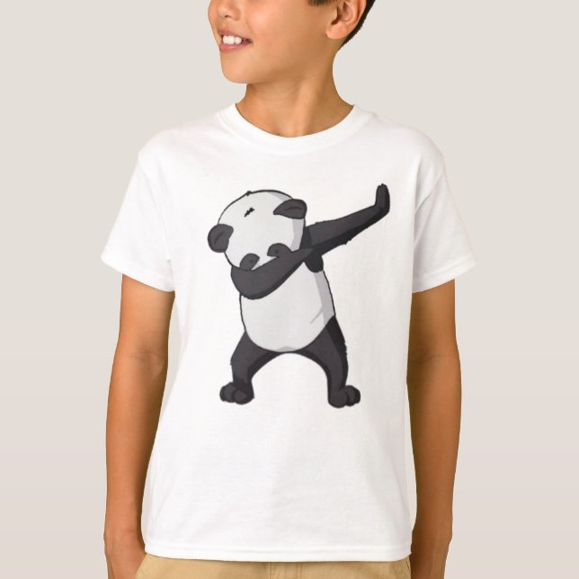 O t-shirt dos miúdos da solha da panda (Frente)