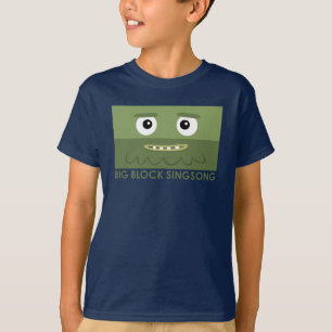 O t-shirt dos miúdos do azul da banda do