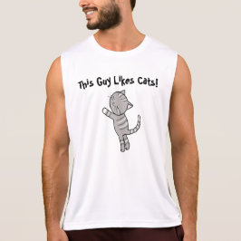 O t-shirt engraçado do gato esta cara gosta do