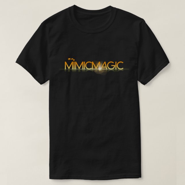 O t-shirt escuro básico de 2 homens de Mimicmagic (Frente do Design)