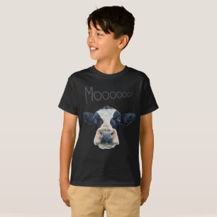 O t-shirt escuro básico do miúdo animal da cara
