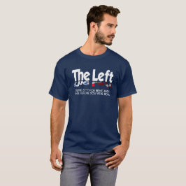 O t-shirt escuro básico dos homens - a esquerda,