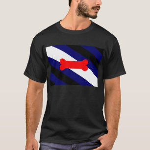 O t-shirt escuro básico dos homens da bandeira do