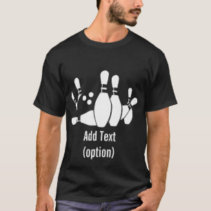 O t-shirt escuro básico dos homens da boliche
