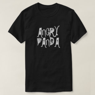 O t-shirt escuro básico dos homens irritados da